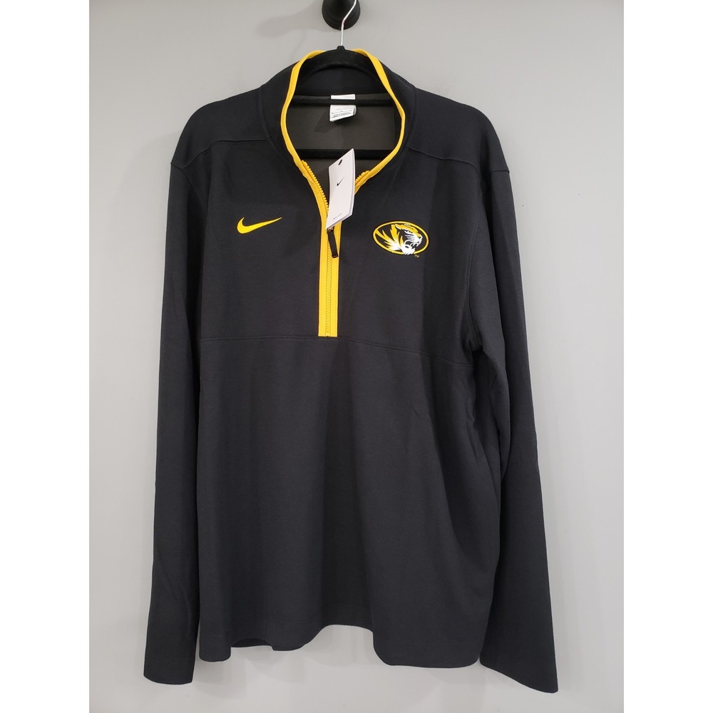 NEW MENS XL MISSOURI TGERS mens quarter zip pullover shirt long sleeve ncaa